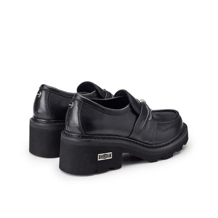 Mocassini Cult Donna in Pelle Nero con Piercing - MARIO SPATARELLA