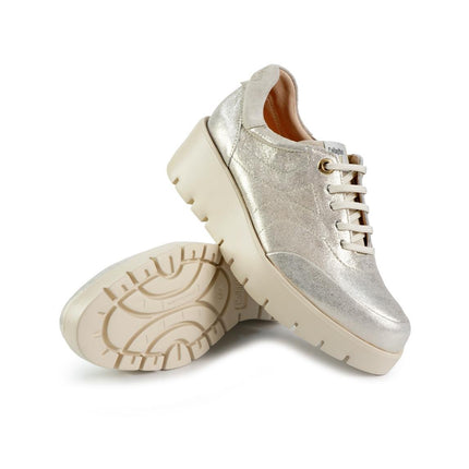 Callaghan Sneakers Donna in Pelle Laminata Platino - MARIO SPATARELLA