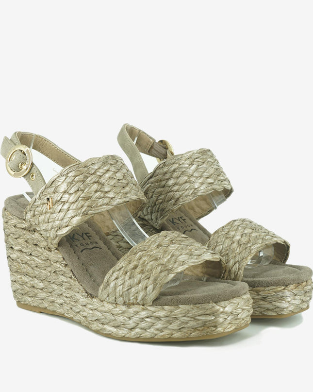 Sandali Donna Zeppa Raffia - MARIO SPATARELLA