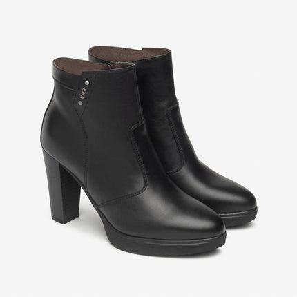 Nero Giardini Stivaletti Tronchetti Donna in Pelle Nero - MARIO SPATARELLA