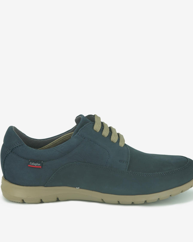 Stringata Bassa Uomo in Pelle Blu - MARIO SPATARELLA