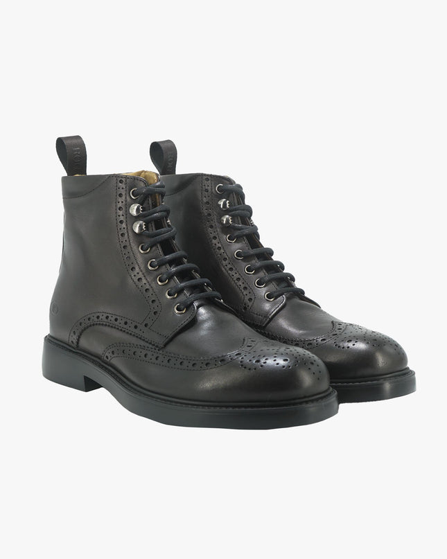 Stivaletti Uomo Oxford in Pelle Marrone - MARIO SPATARELLA