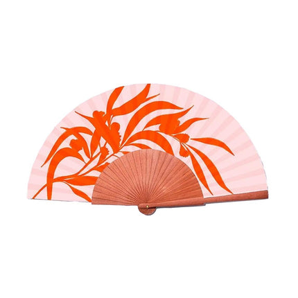 Ventaglio in Legno e Cotone Fantasia - MARIO SPATARELLA