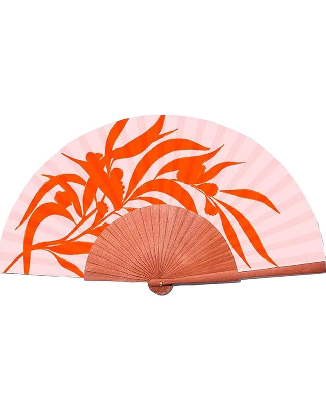 Ventaglio in Legno e Cotone Fantasia - MARIO SPATARELLA