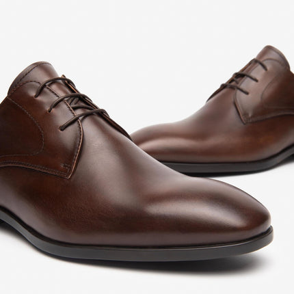 Nero Giardini Francesina Derby Liscio Uomo in Pelle Marrone - MARIO SPATARELLA