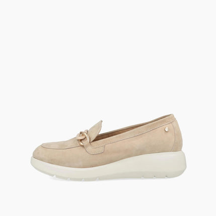 Impronte Mocassini con Zeppa in Camoscio Nude - MARIO SPATARELLA