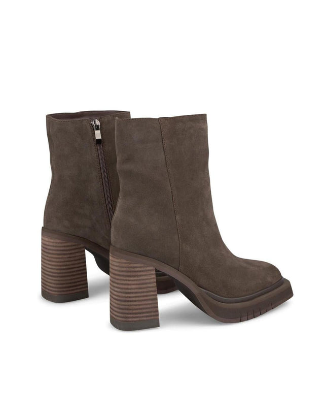 Stivaletti Donna Tacco Alto Camoscio Marrone - MARIO SPATARELLA