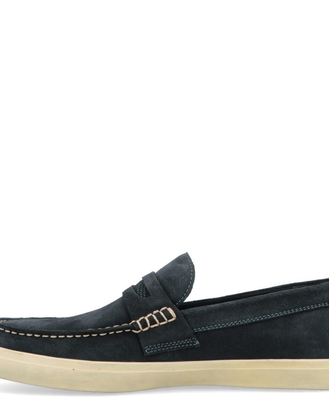 Mocassini Uomo Barca Camoscio Blu - MARIO SPATARELLA