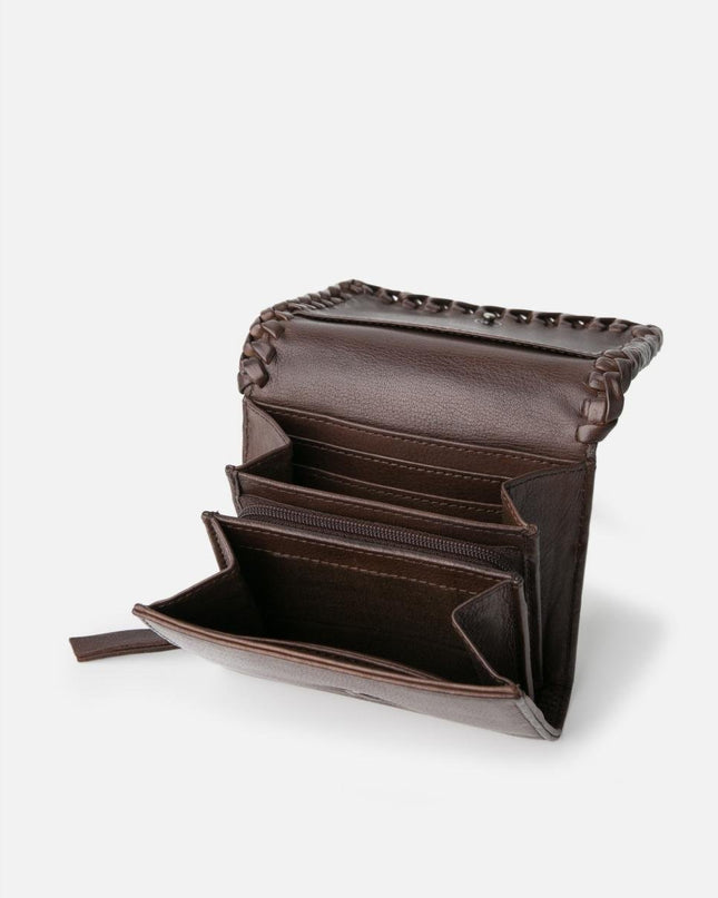 Biba Portafoglio in Pelle Marrone con Portamonete - MARIO SPATARELLA