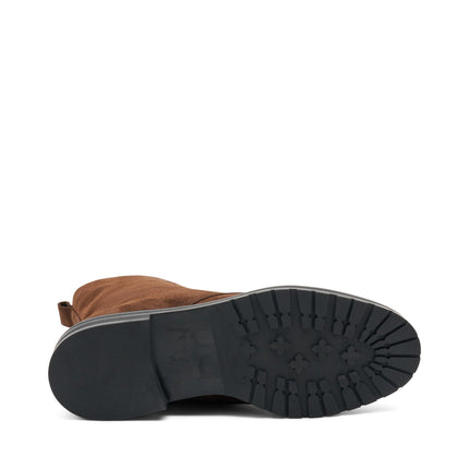 Stivaletto Donna Stringato Alto Camoscio Cacao - MARIO SPATARELLA