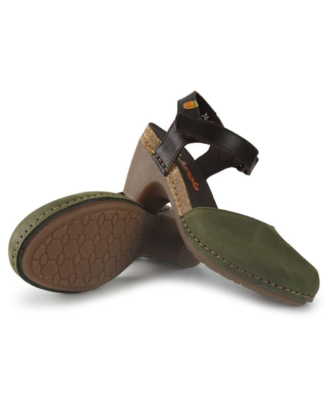 Jungla Pump Donna in Pelle Nabuk Verde - MARIO SPATARELLA