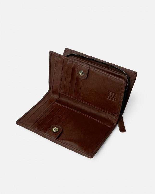 Biba Portafoglio Donna in Pelle Intrecciata Marrone con Portamonete - MARIO SPATARELLA