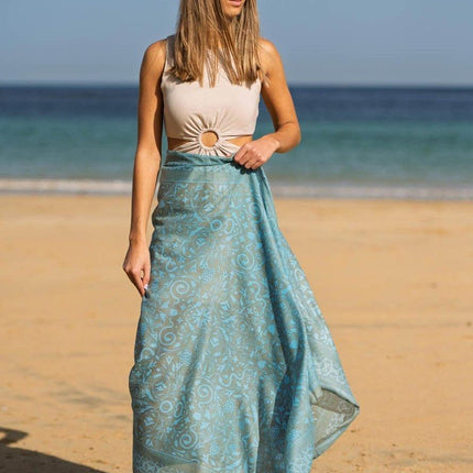 Foulard in Cotone Stampato Fantasia Grigio - MARIO SPATARELLA