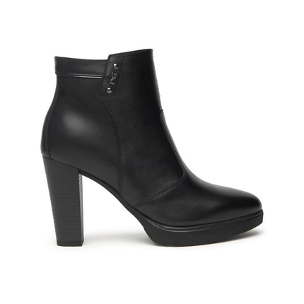 Nero Giardini Stivaletti Tronchetti Donna in Pelle Nero - MARIO SPATARELLA