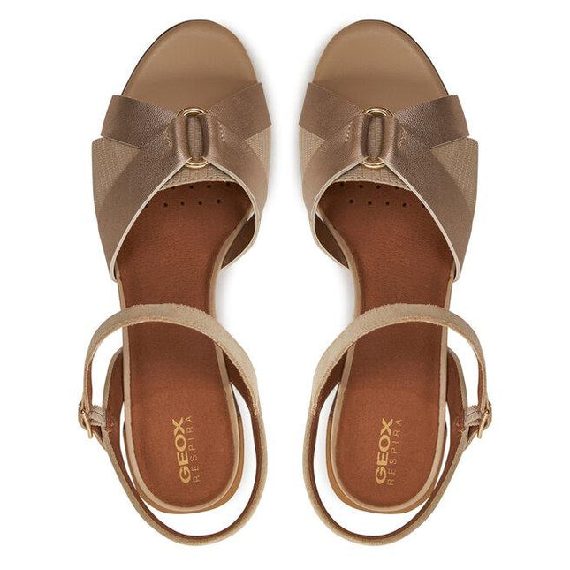 Sandali Donna Tacco Gold - MARIO SPATARELLA