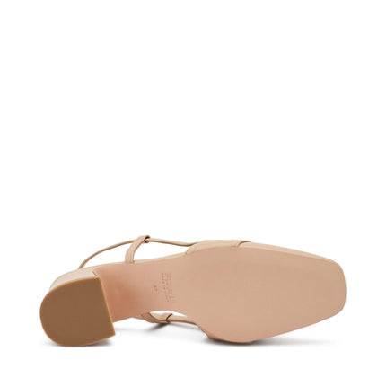 Slingback Pelle Beige - MARIO SPATARELLA