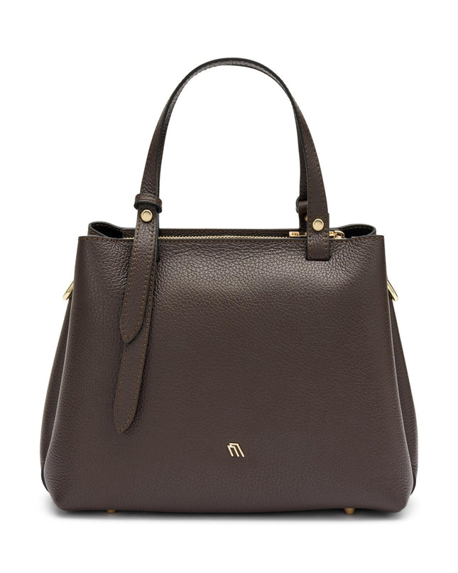 Borse Donna Frau a Mano con Tracolla in Pelle Cioccolato - MARIO SPATARELLA