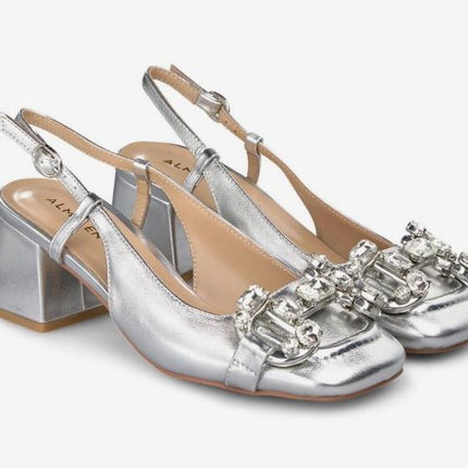 Slingback Gioiello Laminato Argento - MARIO SPATARELLA