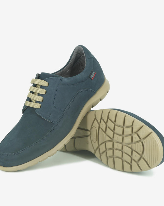 Stringata Bassa Uomo in Pelle Blu - MARIO SPATARELLA