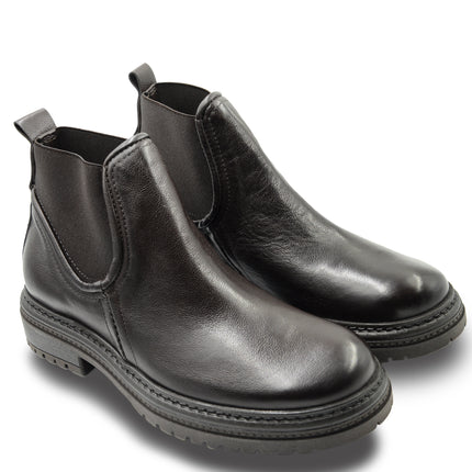 Stivaletti Chelsea Uomo in Pelle Marrone U35204 MARRONE Mjus 