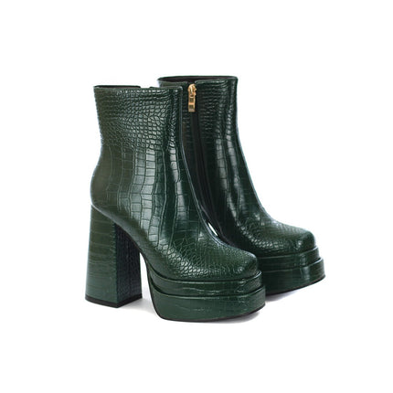 Stivaletti Donna in Cocco Verde 1166 COCCO GREEN Exe 