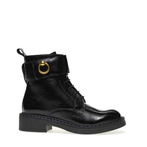 Anfibi Donna in Pelle Nera 97Z7 NERO Frau 