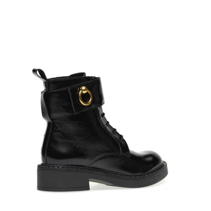 Anfibi Donna in Pelle Nera 97Z7 NERO Frau 