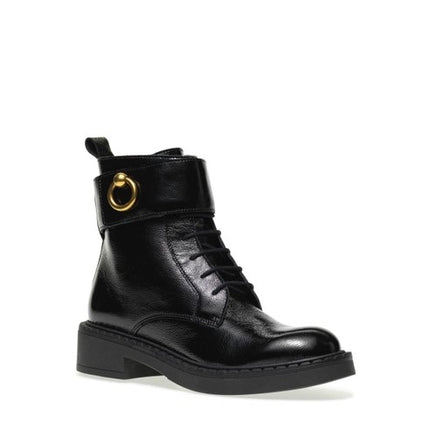 Anfibi Donna in Pelle Nera 97Z7 NERO Frau 