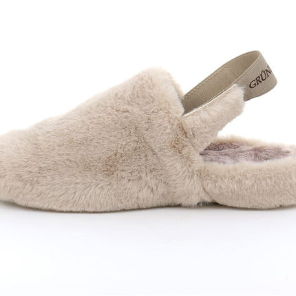 Pantofole Donna con Soletta Estraibile CI3147 BEIGE Grunland 