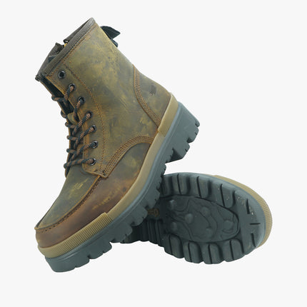 Anfibi Uomo in Pelle COMBAT MOC RUST Jeep Footwear 