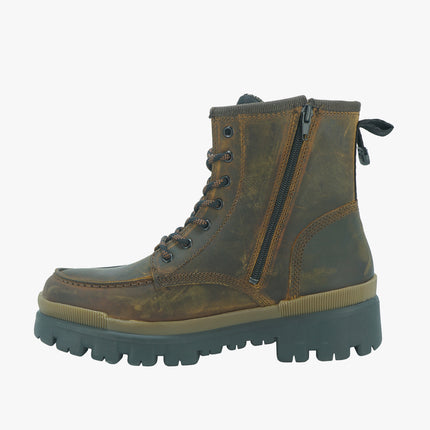 Anfibi Uomo in Pelle COMBAT MOC RUST Jeep Footwear 