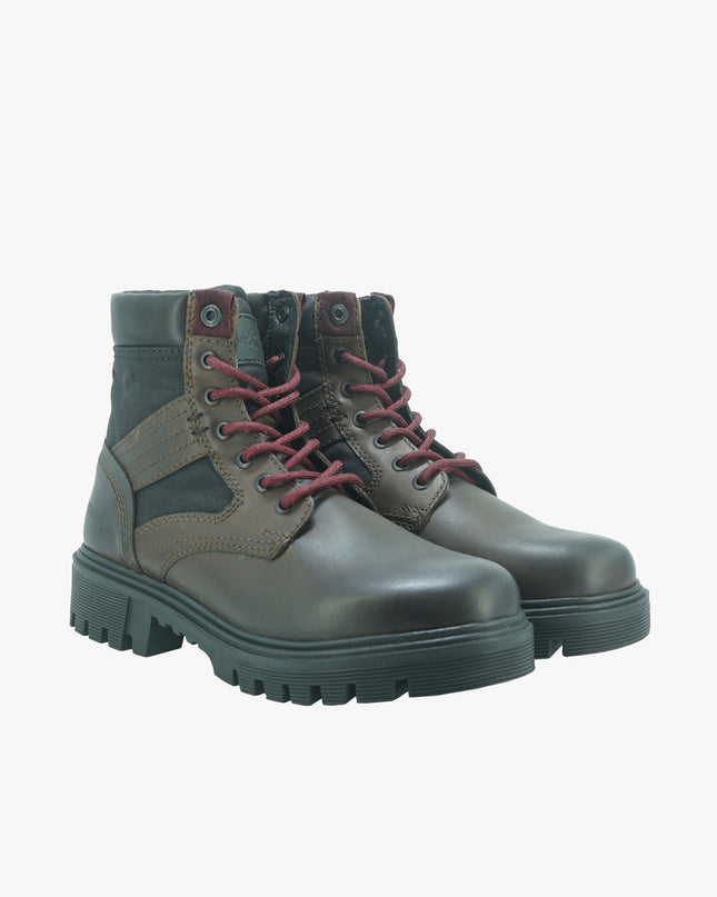 Anfibi Uomo in Pelle marrone SEATTLE COP DK BROWN Wrangler 