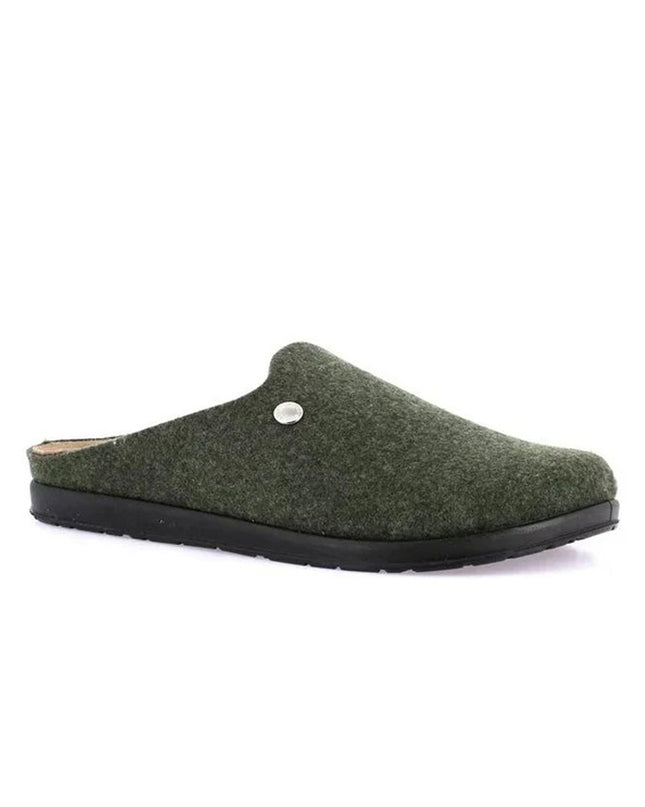 Pantofole Uomo Feltro Lana Verde CE0251 PONE MUSCHIO Grunland 