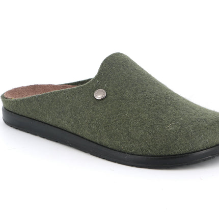 Pantofole Uomo Feltro Lana Verde CE0251 PONE MUSCHIO Grunland 