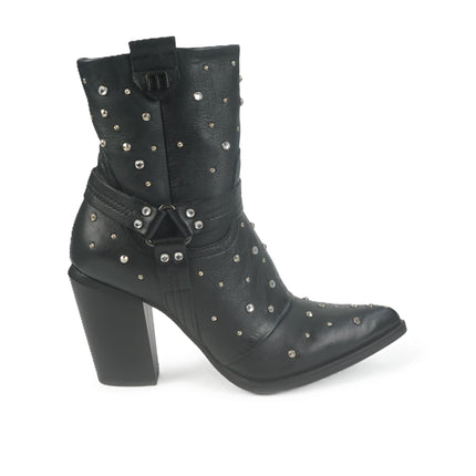 Stivaletto Texano con Borchie T76205 NERO Mjus 