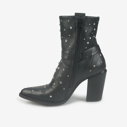 Stivaletto Texano con Borchie T76205 NERO Mjus 