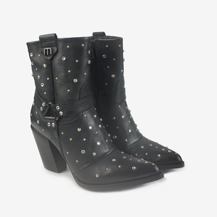 Stivaletto Texano con Borchie T76205 NERO Mjus 