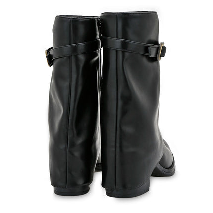 Mezzo Stivale Donna Tex con Risvolto in Ecopelle Nero 2478-04 BLACK Exe 