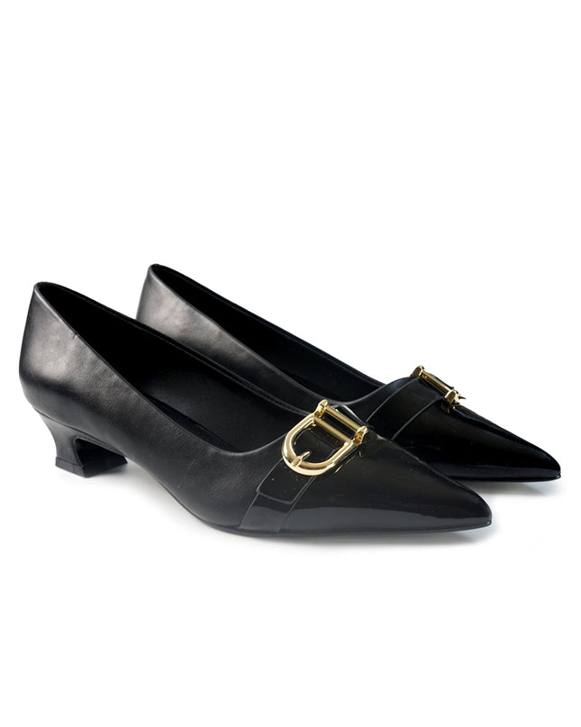 Decollete Tacco Rocchetto Basso Donna Nero VICTORIA93 BLACK Exe 
