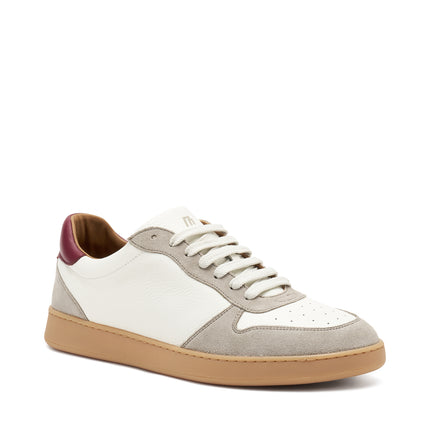 Sneakers Bassa Uomo Pelle Bianco 24S8 BORDO Frau 