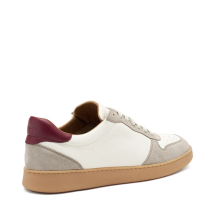 Sneakers Bassa Uomo Pelle Bianco 24S8 BORDO Frau 