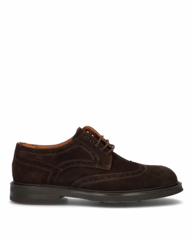 Francesine Oxford Uomo in Camoscio Marrone 73C5 PEPE Frau 