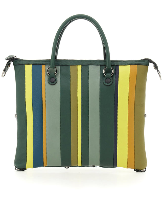 Borsa Shopper Trasformabile in Pelle Righe Toni Bosco G3 PLUS TG M G000033T2 PATCHWORK RIGHE TONI Gabs 