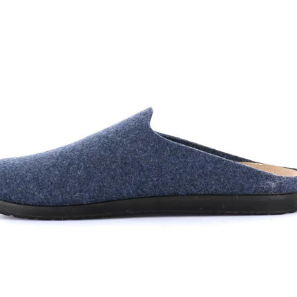 Pantofole Uomo Feltro di Lana Blu CE0251 PONE NAVY Grunland 