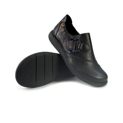 Mocassini Slipon Donna Pelle Nero 8222 BLU Jungla 