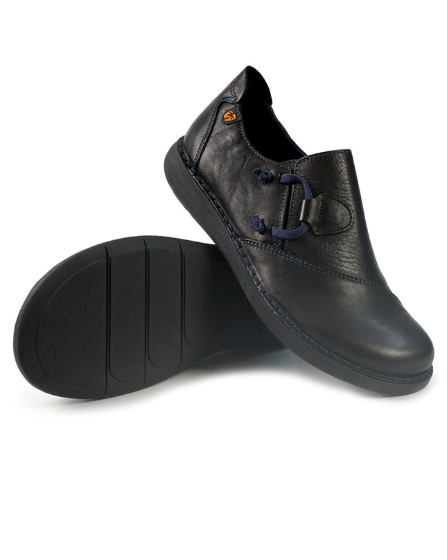 Mocassini Slipon Donna Pelle Nero 8222 BLU Jungla 