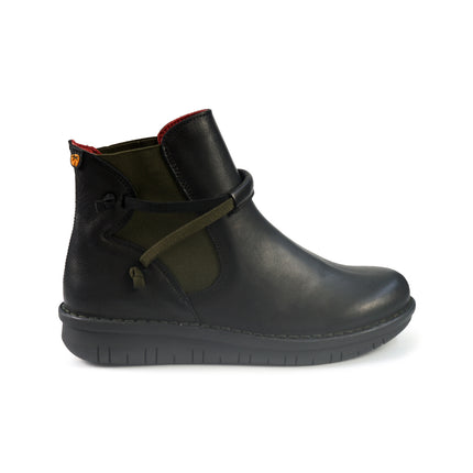 Stivaletti Chelsea Donna Pelle Nero 8274 KAKI Jungla 