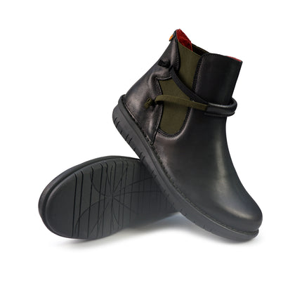 Stivaletti Chelsea Donna Pelle Nero 8274 KAKI Jungla 