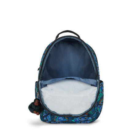 Zaino Porta Computer 15 Pollici Fantasia Blu SEOUL LAP BLUE MONKEY FUN Kipling 