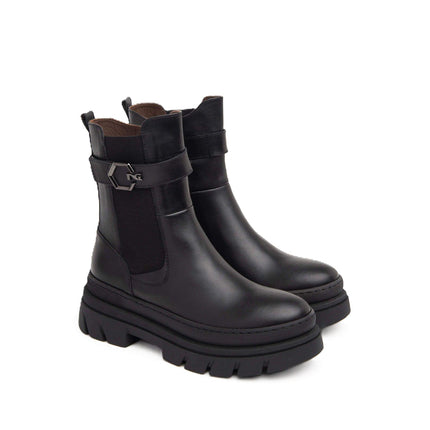 Nero Giardini Stivaletti Combat Donna Pelle Nero I411930D NERO 100 Nero Giardini 